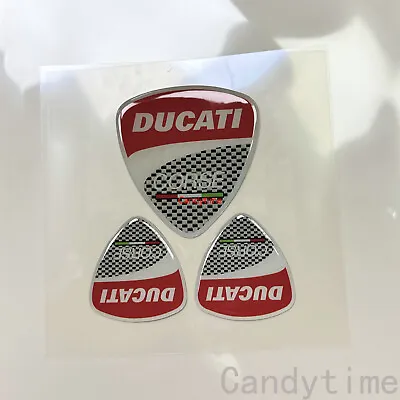 Set Motorcycle Fuel Tank Fairing Cowl Badge Sticker Emblem Decal For DUCATI  • $12.55