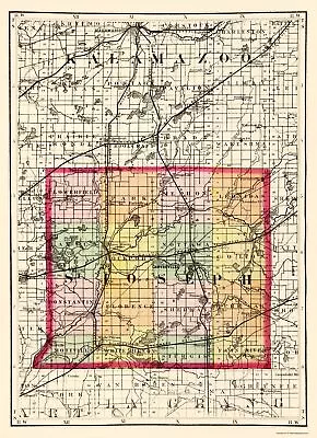 St Joseph County Michigan - Walling 1873 - 23.00 X 31.74 • $94.95