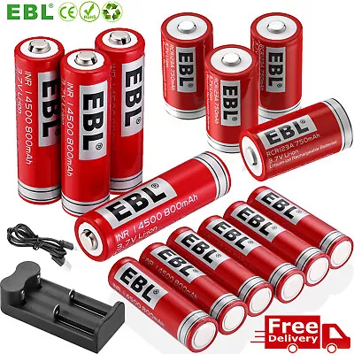 EBL Rechargeable 3.7V 1600mAh Li-ion Batteries Lot / 2/4 Slot USB Charger US • $10.39
