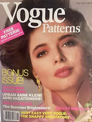 Isabella Rossellini ANNE KLEIN VOGUE PATTERNS BOOK Magazine 1986 May June Vtg • $15