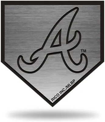 Atlanta Braves Auto Emblem Decal Premium Solid Metal Antique Nickel Design... • $16.79