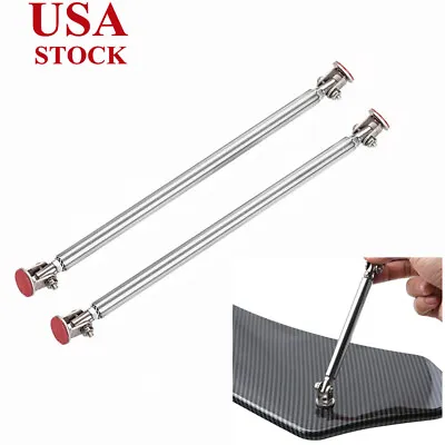 6  Front Splitter Support Rods Car Strut Tie Bars Silver Easy Install Universal • $12.06