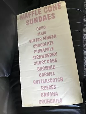 Brand New Vintage Mister Softee Huge All Kinds Of Softee Items Decal 27 X 15   • $89.49