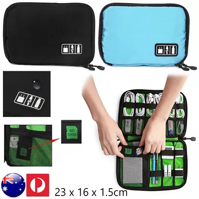 $6.95 • Buy Electronic Accessories Storage Organizer Bag Case USB Cable Drive Card Travel