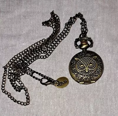 Vintage Ladies Owl Watch Necklace Zad • $8.98