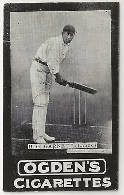 Ogdens Tabs (aus Issue)-english Cricketer Series 1901-#05- Lancaster - Garnett • £39.99