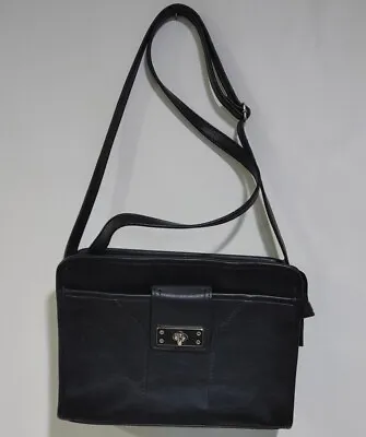 MERONA Faux Leather  Black Shoulder  Bag Purse  • $13