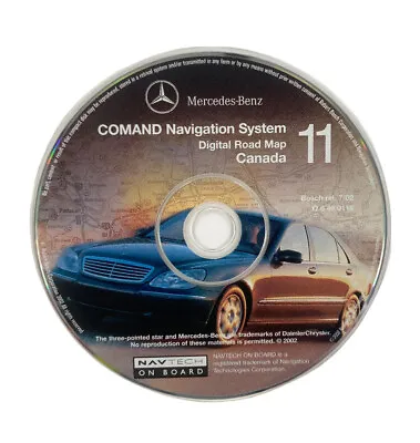 Mercedes-Benz 2002 #11 Canada COMMAND Navigation Road Map CD Disc • $49.99