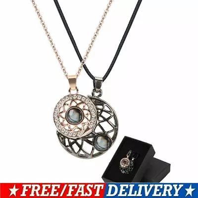 2x Couples Matching Sun Moon Magnetic Pendant Necklace 100 Language I Love You • $8