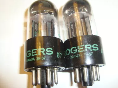 One Pair Of 6SN7GTB Tubes From Rogers NOS Ratings (13) • $36