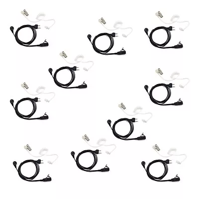 10pcs Security Earpiece Headset For Midland Two Way Radio Walkie Talkie G9 2 Pin • $26.53