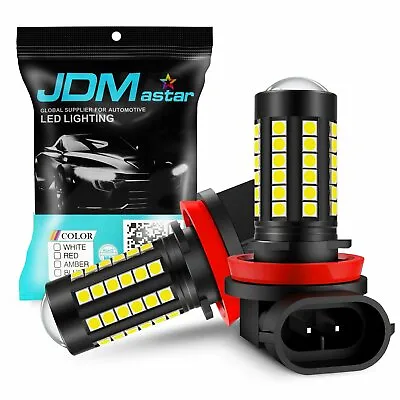 JDM ASTAR 2x 54 SMD H11 H16 LED Fog Driving Light Bulbs Lamps White High Power • $24.99