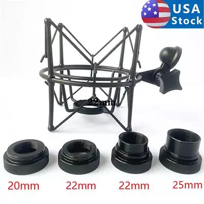 Microphone Metal Shock Mount Bracket Spider Shockproof Suspension Mic Holder • $26.45