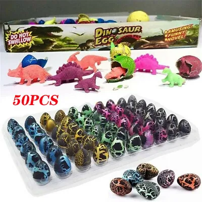 £10.79 • Buy 50Pcs Magic Hatching Growing Dinosaur Eggs Dino Grow In Water Kids Novelty Toys