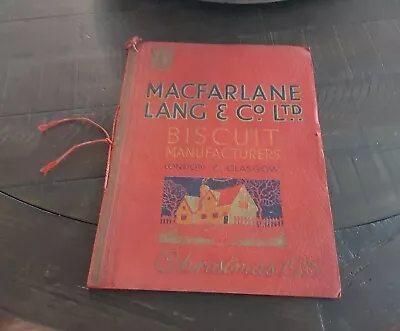 MacFarlane Lang & Co Biscuit & Cake Catalog Christmas 1935 London & Glasgow • $50