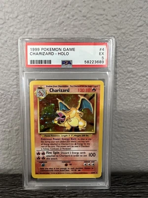 $122.50 • Buy 1999 Pokemon Game Base Set Unlimited Charizard 4/102 Holo Rare PSA 5