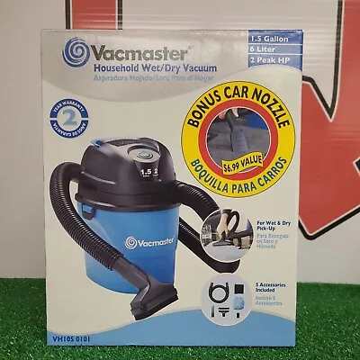 $39.99 • Buy Vacmaster Residential Wet/Dry Vacuum Cleaner With Car Nozzle VH1050101, 1.5 Gal.