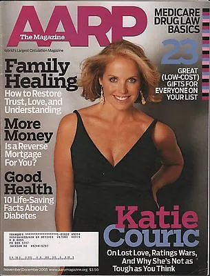 AARP The Magazine November December 2005 Kaitie Couric W/ML VG 021716DBE • $11.69