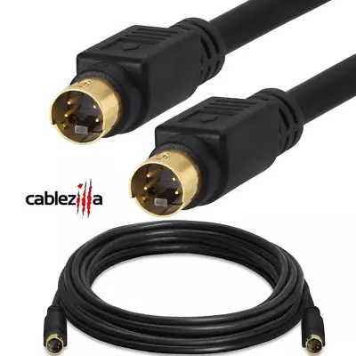 S-Video Cable Male To Male 4 Pin Gold Plated Svhs SVIDEO Wire 6 12 25 50 FT Lot • $6.99