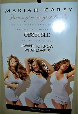 MARIAH CAREY Original DS Promo Poster MEMOIRS Of An Imperfect Angel Very HOT • $25