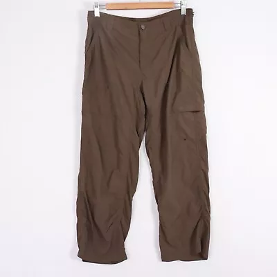 Columbia Titanium Womens Capri Pants Size 12 Brown Crop Cargo Lightweight Trek • $26