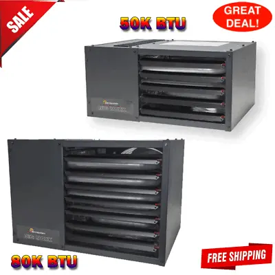 80000 BTU Natural Gas Garage Workshop Unit Heater Spark Ignition Space Warmer • $649.83