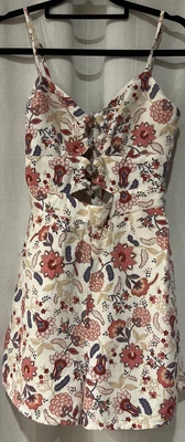 $15.60 • Buy Tigerlily Pink Bohemian Floral Short Playsuit Size 6