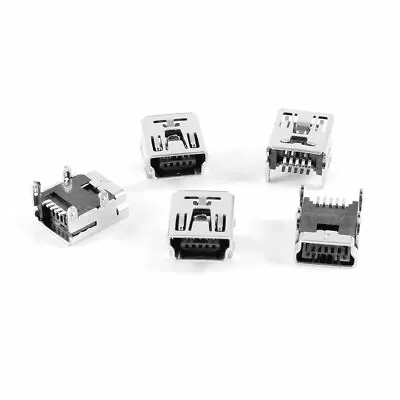 5 Pcs Mini USB Type B Female Socket 5-Pin 180 Degree SMD SMT Jack Connector • $7.95