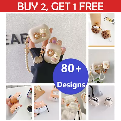 $14.99 • Buy For Airpods 1/2/3 Pro Cute Dog Shockproof Silicone Protective Case Cover Skin