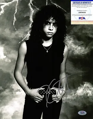 Kirk Hammett Signed Metallica Ride The Lightning 11x14 Photo PSA COA AM76503 • $637.49