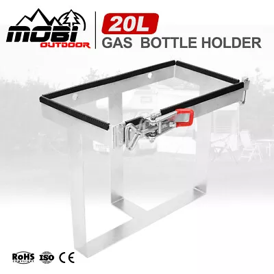 $39.95 • Buy MOBI 20L Jerry Can Holder Galvanized For Camper Trailer Caravan Bolt On Lockable