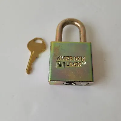AMERICAN LOCK CO Series 5200 Military Hardened  PADLOCK With Key New • $15.99