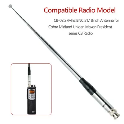 27MHz BNC Telescopic Antenna For Midland 75-822 75-785 MHS75 7W44 Maxon HCB-10C • $13.89