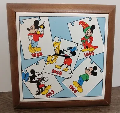 Vintage Disney Mickey Mouse Ceramic All Purpose Trivet Decor Wall Hanging 6   • $15.29