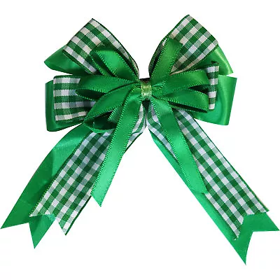 Green Bow Hair Clip Ribbon Grip Clasp Barrette Girls Childrens Kids Accessories • £2.99