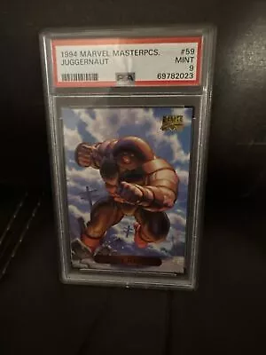 1994 Marvel Masterpieces #59 Juggernaut Gold PSA 9 • $16.45