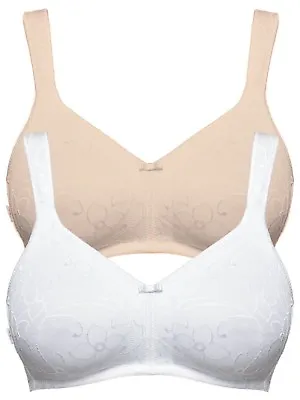 Pack Of 2 Non-wired Post-surgery Mastectomy Bra By Susa Care 7509 Div Colours • $145.87