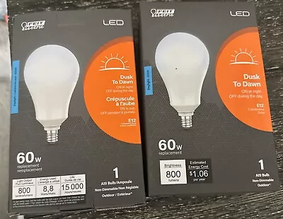 💡Dusk To Dawn( 2️⃣Pack)LED Light Bulb Light Sensor 60W=9W (E-26) • $8