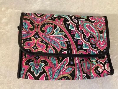Mary Kay Vintage Cosmetic Travel Bag W/Mirror Pink Black 7 Longx 5.5  High Clean • $9.50