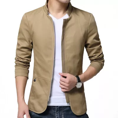 Men's Casual Blazer Coat Jacket Tops Slim Fit Business Formal One Button Suit • $22