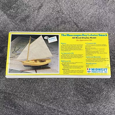 Midwest Products The Muscongus Bay Lobster Smack Wood Boat Model #951 Open Box • $21.99