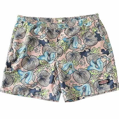 Vineyard Vines Chappy Swim Trunks Pink Blue Mermaid Shorts Mens Large Mesh Prep • $24.99