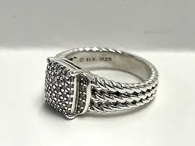 David Yurman Petite Wheaton Pave Diamond Ring Size 7 • $389.99