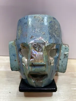 M Mayan Aztec Mosaic Shell Abalone Onyx Tribal Ceremonial Mask Inlay Art 4” • $29.99