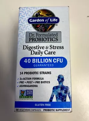 $14.39 • Buy Garden Of Life Digestive And Stress Daily Care 40 Billion CFU 30 CAPS Exp 7/23