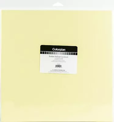 ColorPlan 100lb Cover Solid Cardstock 12 X12  10/Pkg-Sorbet Yellow • £22.09