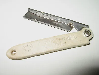 Small Old Vintage 4-H Club Folding Razor Blade Knife TO MAKE THE BEST BETTER • $9.99