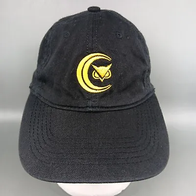 Black Strapback Baseball Hat Cap Adjustable Owl Moon Vanoss Cotton • $18