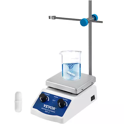 VEVOR SH-2 Lab Magnetic Stirrer Hot Plate Dual Controls Heating Stirring Holder • $47.69