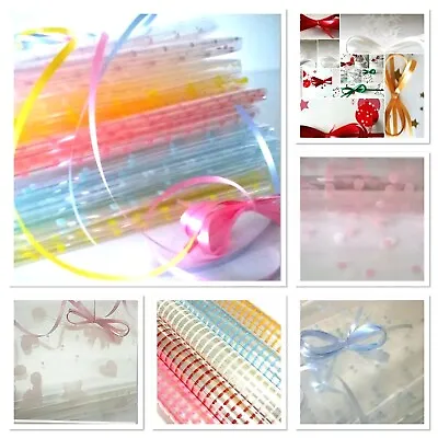 £2.55 • Buy 💜 Clearance Cellophane Hamper Wrap End Of Roll + Free Ribbon Baby Mum Easter